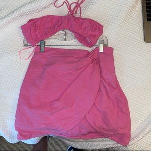 White Fox two-piece set pink